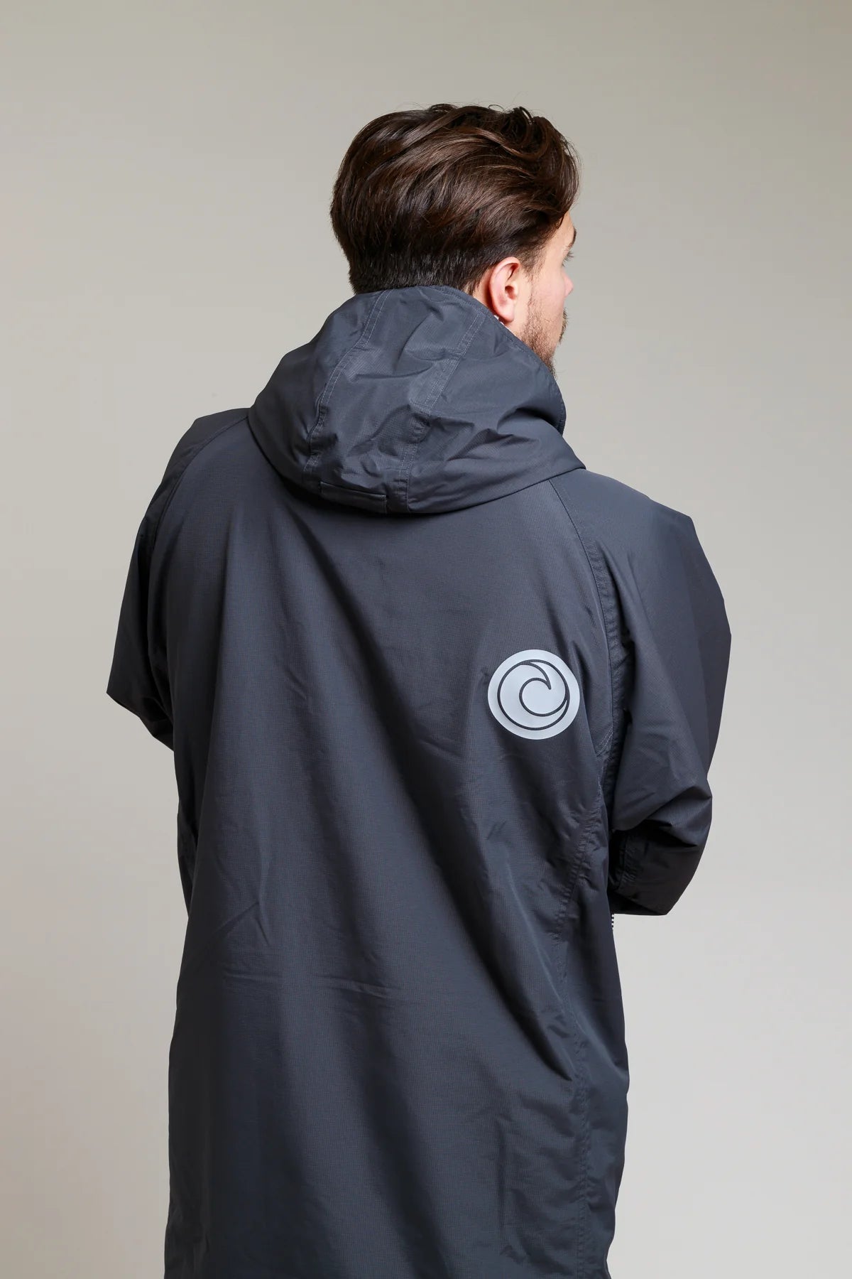 Surf Poncho - Gassi Mantel - Outdoor Mantel, schwarz, Größe L