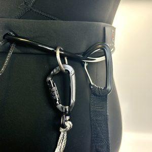 Wing Foil Hüft Leash V2 Original mit Karabiner für die Wing Leash, ALLES AN EINEM GURT! FBC (Ohne Kugel!)