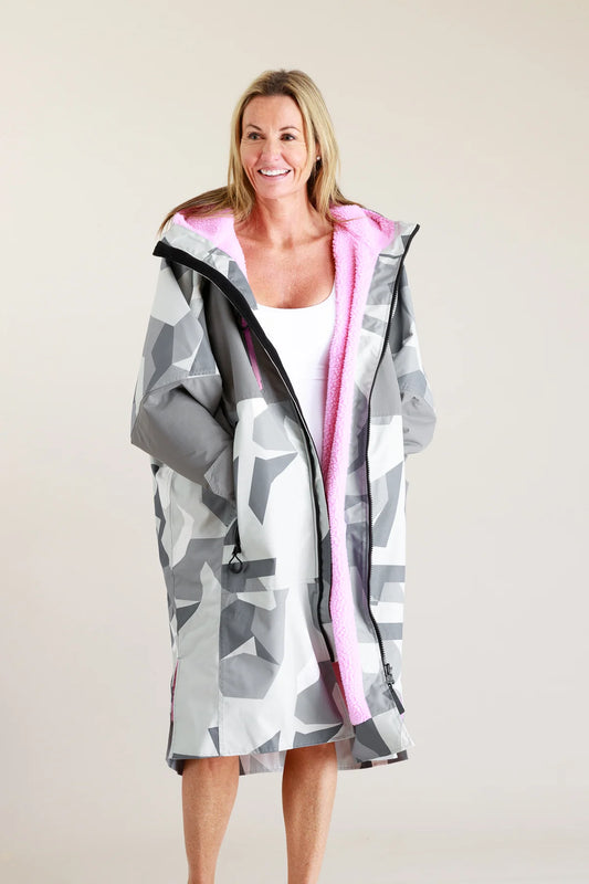Surf Poncho - Gassi Mantel - Outdoor Mantel,  Artic Carmo/ Pink Größe L